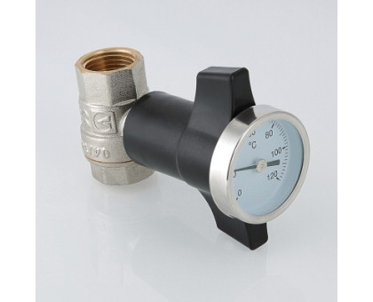 Кран шаровой c термометром, 1/2" VALTEC VT.808.N.04 Кран шаровой c термометром, 1/2" VALTEC VT.808.N.04