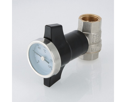 Кран шаровой c термометром, 1/2" VALTEC VT.808.N.04 Кран шаровой c термометром, 1/2" VALTEC VT.808.N.04