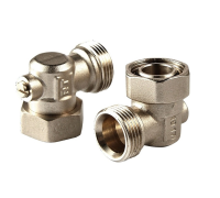 Клапаны Royal Thermo запорные нижнего подключения угловые раздельные 3/4х3/4ЕК