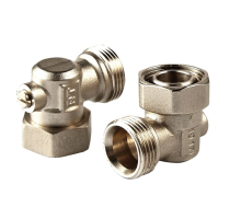 Клапаны Royal Thermo запорные нижнего подключения угловые раздельные 3/4х3/4ЕК