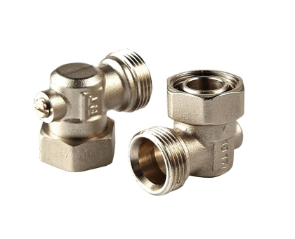 Клапаны Royal Thermo запорные нижнего подключения угловые раздельные 3/4х3/4ЕК