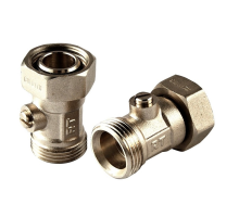 Клапаны Royal Thermo запорные нижнего подключения прямые раздельные 3/4х3/4ЕК
