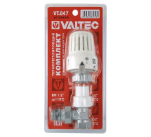 Клапан с термостатической головкой VALTEC, для рад. угловой 1/2 VT.047.N.04