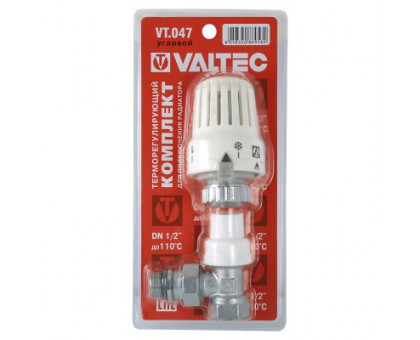 Клапан с термостатической головкой VALTEC, для рад. угловой 1/2 VT.047.N.04