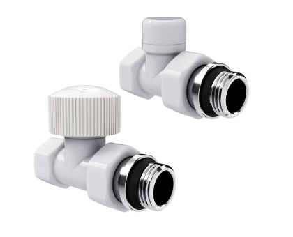 Набор термостатический прямой Royal Thermo Design 1/2"М30х1,5 (Белый) НС-1640376 