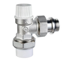 Вентиль угловой для отопления нижний PPR 25х3/4" НР (LL3228E 3/4") 