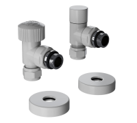 Набор термостатический угловой осевой Royal Thermo Design 1/2"М30х1,5 (Белый) НС-1646648
