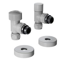Набор термостатический угловой осевой Royal Thermo Design 1/2"М30х1,5 (Белый) НС-1646648