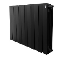 Радиатор биметаллический Royal Thermo  PianoForte 500/Noir Sable -  4 секц. ЧЕРНЫЙ Qну=756 Вт