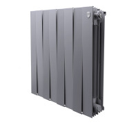 Радиатор биметаллический Royal Thermo PianoForte 500/Silver Satin - 6 секц. СЕРЕБРО Qну=1188 Вт