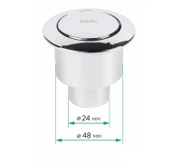 Кнопка слива IDDIS для арматуры, 1-ур 38 мм хром (92038SB1AR)