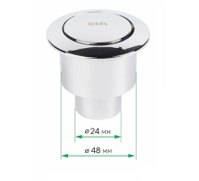 Кнопка слива IDDIS для арматуры, 1-ур 38 мм хром (92038SB1AR)