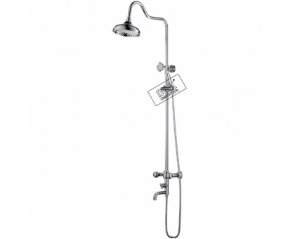 Стойка D&K душевая, 2-х вент., поворотный излив, хром (DA1424701D08) Стойка D&K душевая, 2-х вент., поворотный излив, хром (DA1424701D08)