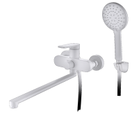 Смеситель для ванны с душем DK Bayern.Fürth DA1523308 длинный излив белый										