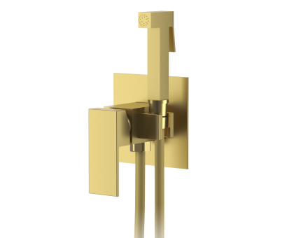 Смеситель для душа DK Bayern.Liszt DA1514507 с гигиеническим душем встраиваемый матовое золото