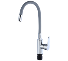 Смеситель для кухни TSARSBERG TSB-732-GR05 (б/подводки) серый гибкий излив тип См-МОЦБА