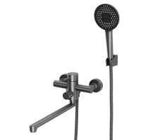 Смеситель для ванны с длинным поворотным изливом RUSH Melos графит SUS1101-51Grey										