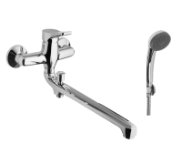 Смеситель Zipponi GREEN для ванны 1-рычаж с диверт, излив 350 мм, с ручн лейкой в комп GF550CR-001