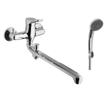 Смеситель Zipponi GREEN для ванны 1-рычаж с диверт, излив 350 мм, с ручн лейкой в комп GF550CR-001