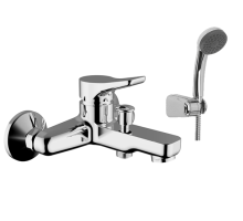 Смеситель Zipponi GREEN для ванны 1-рычажный (вертик), с ручной лейкой в комп, хром GF181CR-001 