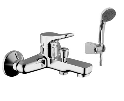 Смеситель Zipponi GREEN для ванны 1-рычажный (вертик), с ручной лейкой в комп, хром GF181CR-001 