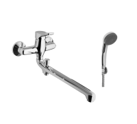 Смеситель Zipponi GREEN для ванны 1-рычажный (горизонт), с ручной лейкой в компл, хром.(GF101CR-001)