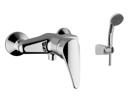 Смеситель Zipponi KRISTAL для душа 1-рычажный, с ручной лейкой в комплекте, хром KR202CR54KZ