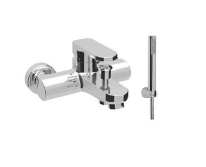 Смеситель Zipponi SPLINE для ванны 1-рычажный, с ручной лейкой в комплекте, хром SN150CR-002