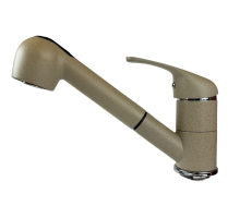 Смеситель для кухни I-TECH, PLUTO 42, однорычажный, с выдвижной лейкой, песчаный берег, гайка							