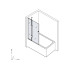 Шторка на ванну стеклянная D&K Matrix DG1109025, 1400*900мм (450*450мм), с фиксированной и подвижной