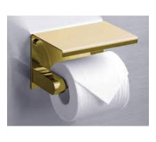 Бумагодержатель с полкой, золото Edge (ED77141 Gold)										