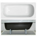 Ванна стальная 1,5*0,7м Reimar с полимерным покрытием"Белая орхидея" (б/ранта) (ножки в к-те)	