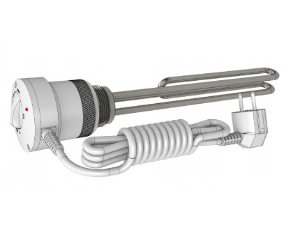 ТЭН электр. с терморегулятором GE 2 кВт/230В, 11/4", L=400 мм