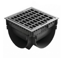 Поворот AQUATOP Series X с пластиковой решеткой (комплект)