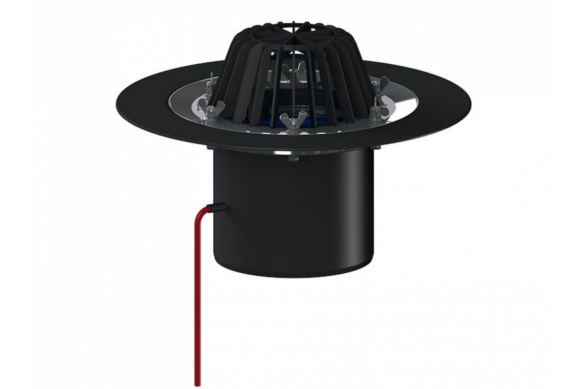 Воронка geberit pluvia с крепежным фланцем для кровельных покрытий