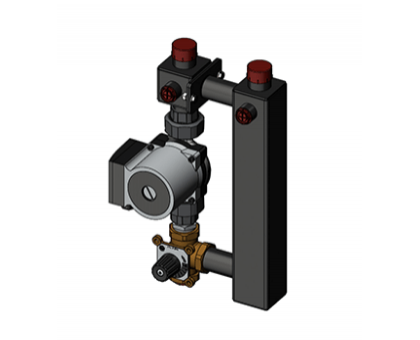 Насосный модуль со смесителем под привод  СП25/40 (Grundfos 130 мм+клапан)	